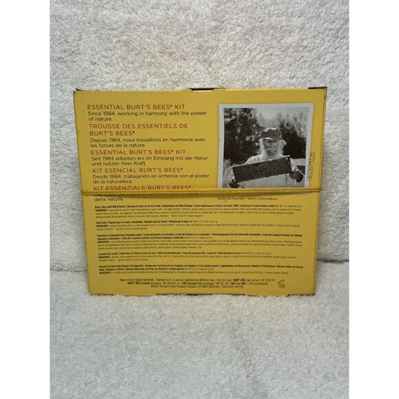 Essential Burt's Bees Kit Cleansing Cream Hand Salve Lotion Lip Balm Foot Cream - Picture 2 of 3